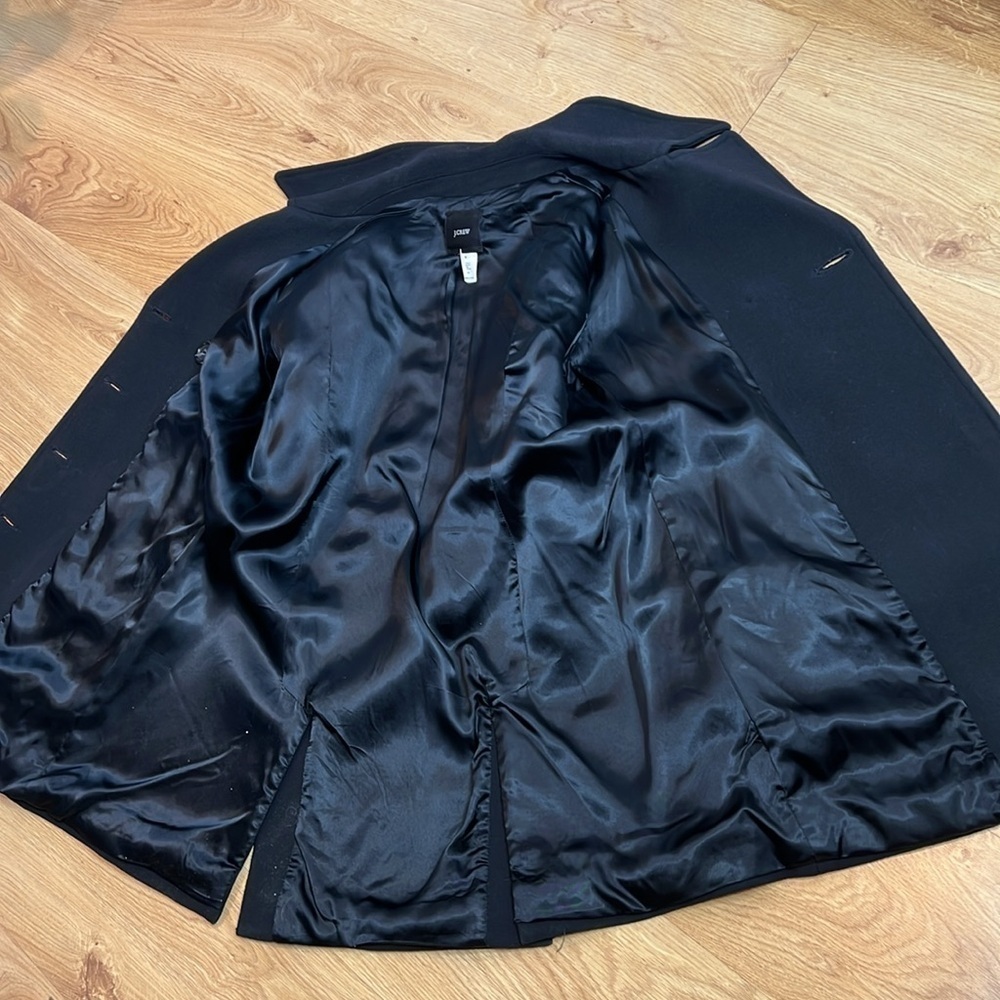 J. Crew Sz M Women’s Wool Structured Pea Jacket Coat - Picture 9 of 10